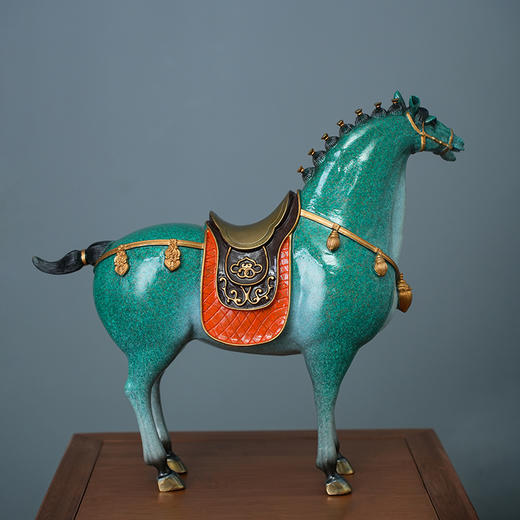 全铜战马摆件鸿运唐马生肖办公室客厅家居装饰马到成功开业礼品 商品图4