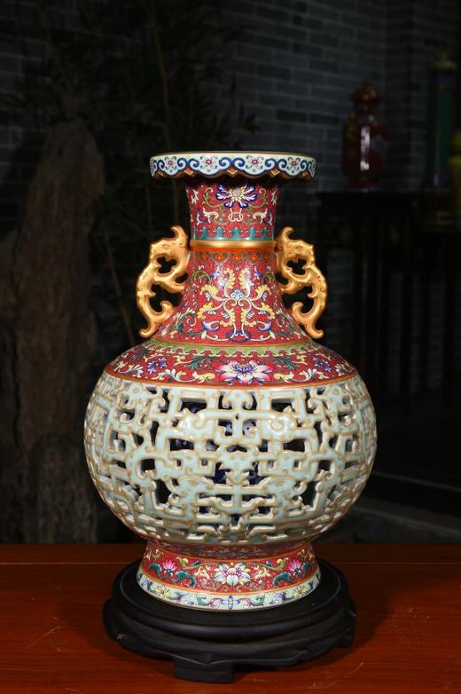 洋彩红地锦上添花玲珑套瓶 商品图0