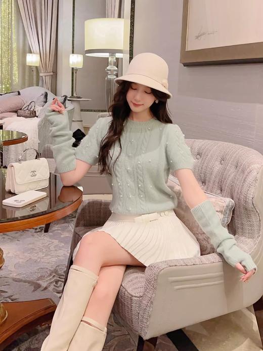 张心子【珍珠少女】少女感显白显瘦针织毛衣 U2401001 商品图3