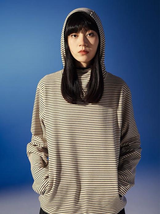 DAIKON Lab 23AW Striped Hoodie 女款复古条纹连帽内搭 商品图4