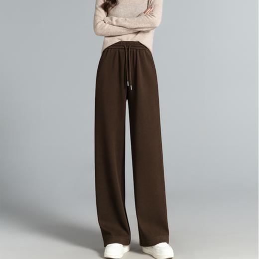 预售7天 原形秋冬休闲纯色舒适松紧腰保暖垂感直筒裤89788 商品图1