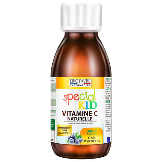 【保税仓】法国艾瑞可Eric Favre儿童VC接骨木糖浆水果味125ml 商品图0