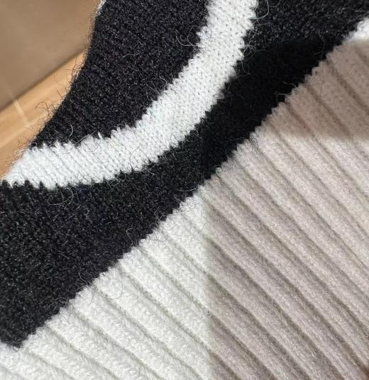 18WS格子圆领休闲百搭毛织上衣31023（黑） 冬季 308084032105 商品图3