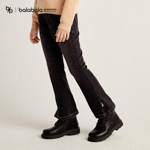 【premium】巴拉巴拉高端线冬摩登庄园系列女高腰牛仔喇叭裤 商品图2