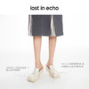 lost in echo2024春季新款设计师品牌翘方头沿条粗跟穆勒拖复古女 商品缩略图2