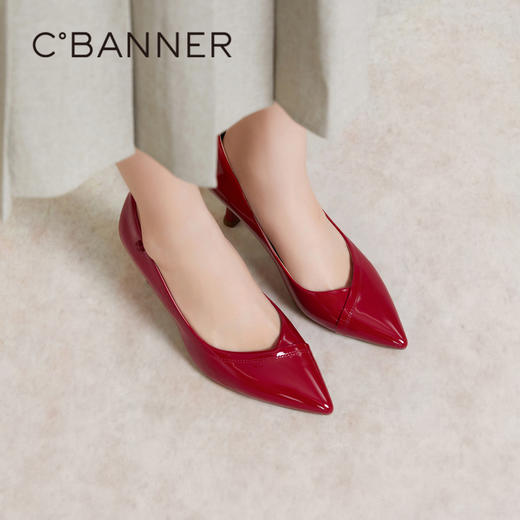 【静音系列】千百度羊皮细高跟鞋春季浅口单鞋女通勤气质A24157795 商品图2