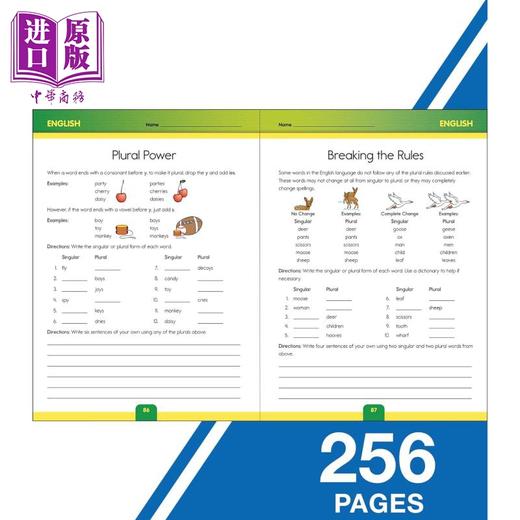 【中商原版】四年级练习全书 词性写作及其他 Carson Dellosa The Complete Book of 4th Grade Workbook 美国CarsonDellosa 商品图3