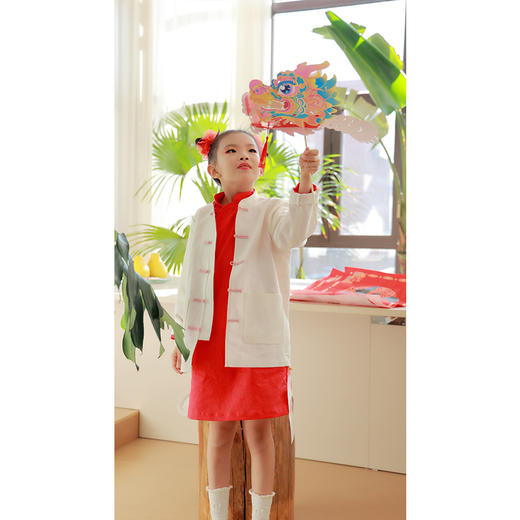 【抖音专属】【春满人间系列】童装外套（024710063-凝脂） 商品图2