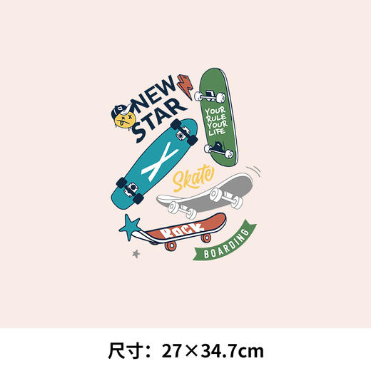 潮牌街头滑板个性印花T恤卫衣图案热转印柯式烫画 商品图1