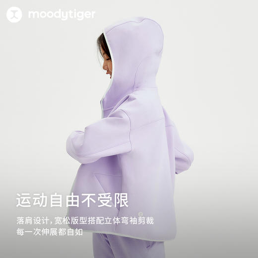 【专属】moodytiger女童空气层外套24年春季新品连帽款式户外运动服41210401 商品图3