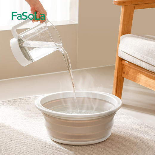 FaSoLa便携式可折叠盆浴室用盆旅行户外婴儿盆家用冲凉房塑料盆子 商品图1