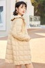 LNNNS 娃娃翻领格纹中长款羽绒服外套 17467 商品缩略图2