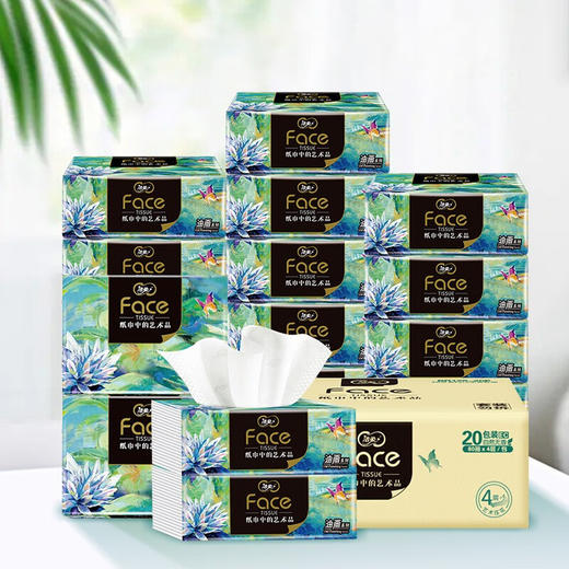 洁柔Face油画抽纸4层可湿水抽纸*18包 商品图2