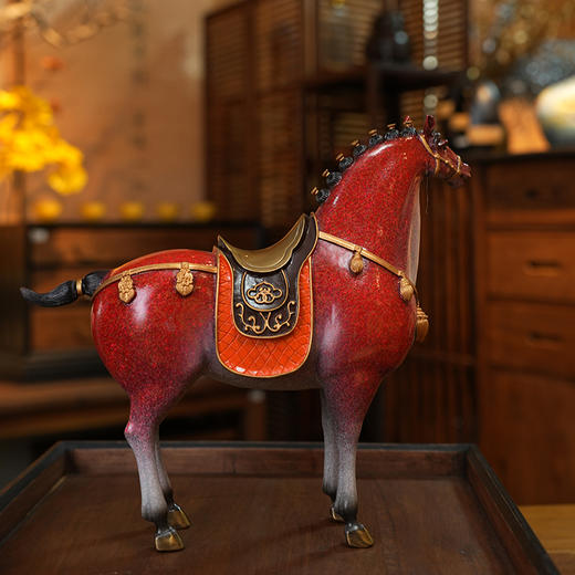 全铜战马摆件鸿运唐马生肖办公室客厅家居装饰马到成功开业礼品 商品图8