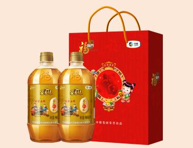 中粮福临门家乡味沂蒙土榨花生仁油礼盒900mL*2  满元 商品图0