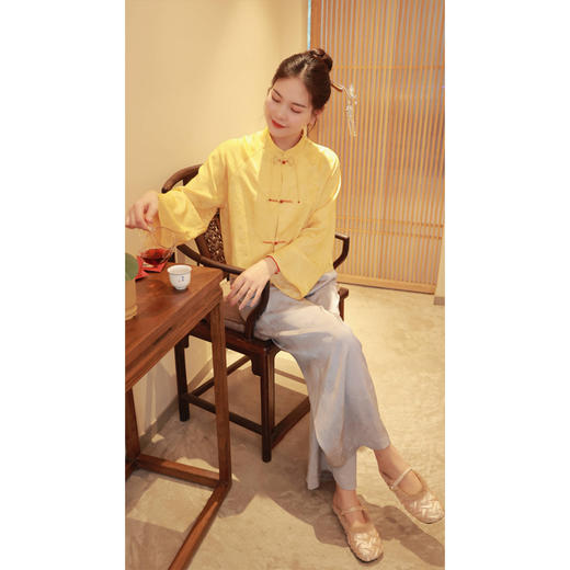 【线上专属】【春满人间系列】阔腿裤（24709102-素采） 商品图3