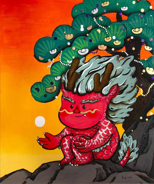 袁贝贝《青松发财》原作 商品图0