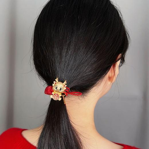 【9.9抢8件套❗️国潮萌蛇喜庆头绳】红绳扎头，好运齐来❗️红色女新款发绳扎头皮筋高级感发圈皮套女生新年头饰 商品图3