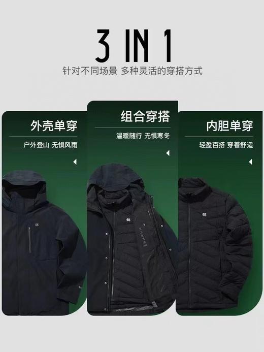 只有二十来件.. KOLON SPORT可隆三合一夹克男户外戈尔防水防风羽绒内胆冲锋衣 商品图1