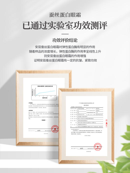 【拍二发三】安茹蚕丝蛋白紧致眼霜/15G   紧致眼肌，实力抗皱！【已通过权威机构功效检测】 商品图4