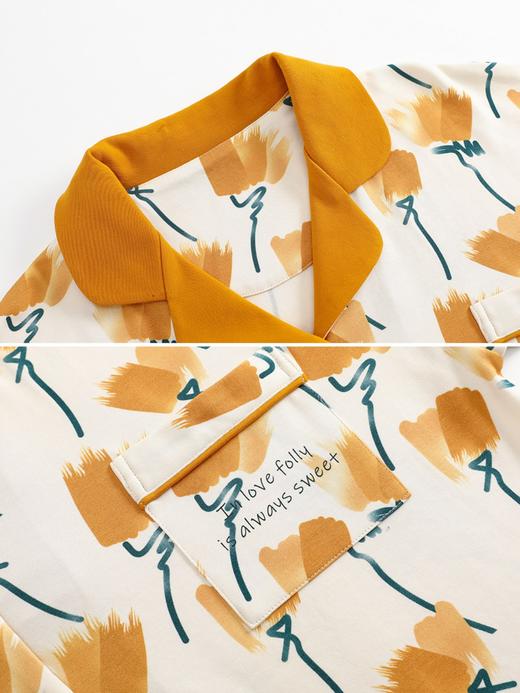 康妮雅女式长袖长裤开襟套装 商品图3