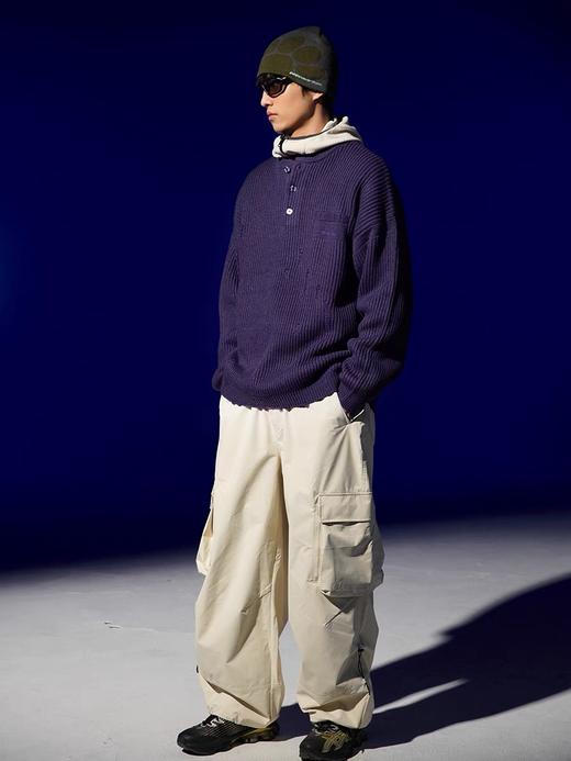 DAIKON Lab 23AW 破损做旧重磅宽松亨利领毛衣 商品图2