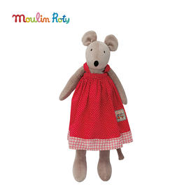 Moulin Roty 大号小老鼠妮妮 法式玩偶 适合年龄0岁+ 原创故事形象 进口面料 农场大家庭系列 法国品牌 632117
