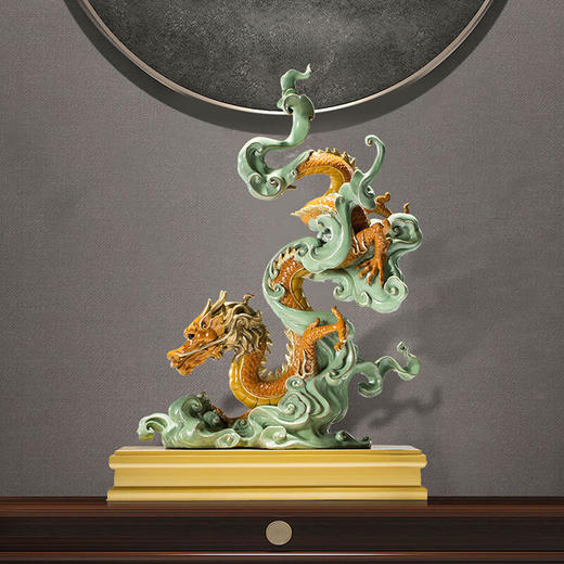 【6F】朱炳仁铜 飞龙在天 龙客厅玄关工艺品家居装饰品办公室摆件摆设礼品 飞龙在天 商品图3