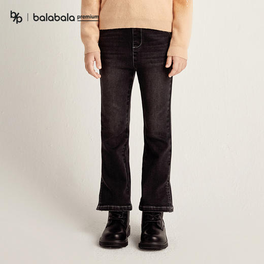 【premium】巴拉巴拉高端线冬摩登庄园系列女高腰牛仔喇叭裤 商品图0