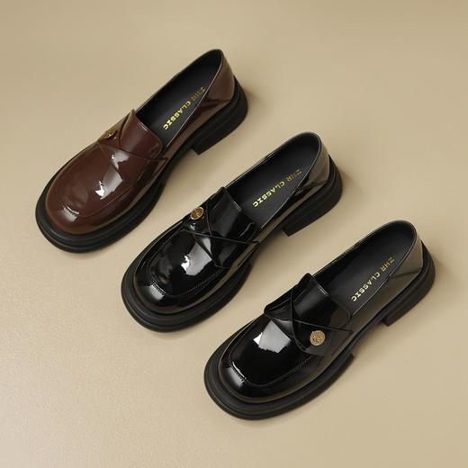 ZHR美拉德风乐福鞋2024新款时尚小金币一脚蹬单鞋ins山茶花小皮鞋 商品图8