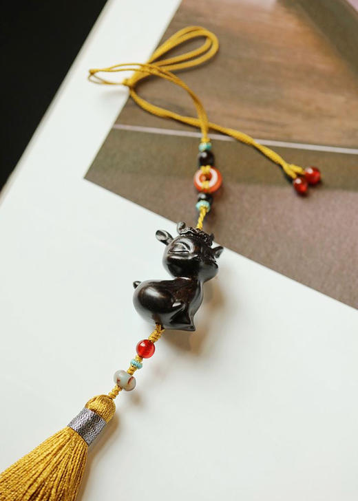 一路平安/福鹿°紫光檀挂件 商品图0