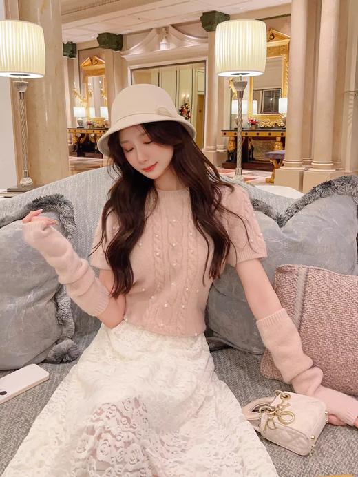 张心子【珍珠少女】少女感显白显瘦针织毛衣 U2401001 商品图2