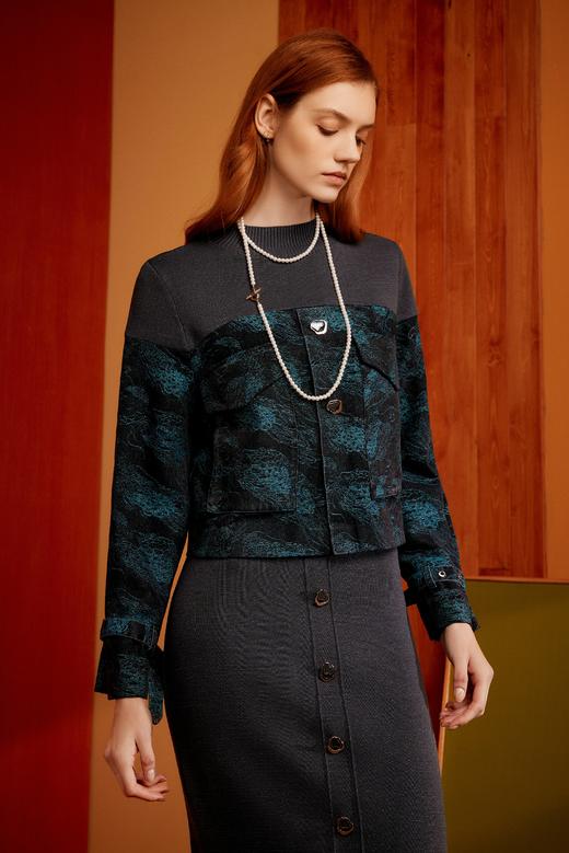 SAFICOO【焕变】系列 时尚休闲 古典提花牛仔 新中式风格外套 商品图0