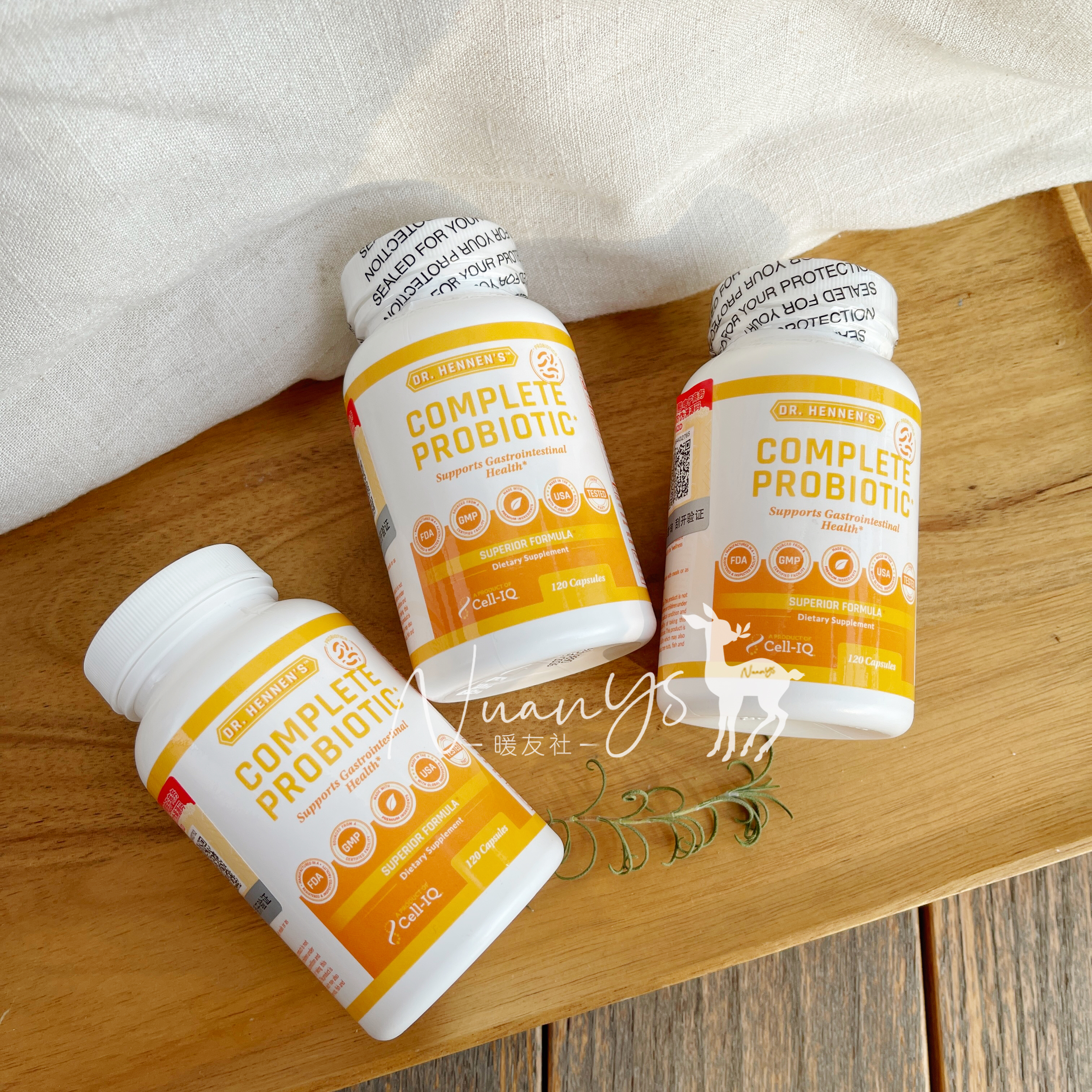 【调理肠胃 控体重 膳食】益生菌胶囊 120粒 Cell-IQ汉拿博士 美国