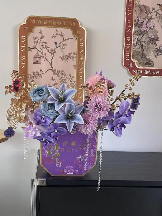 【年宵材料包】新中式年宵花成品材料包搭配（花盒25*9.5*25cm） 商品图3
