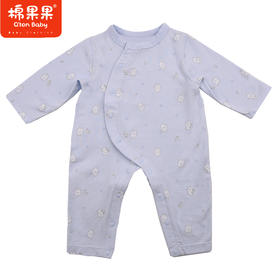 棉果果专柜同款春季新品内衣家居男宝5A抗菌莫代尔偏襟连体衣M111720424710