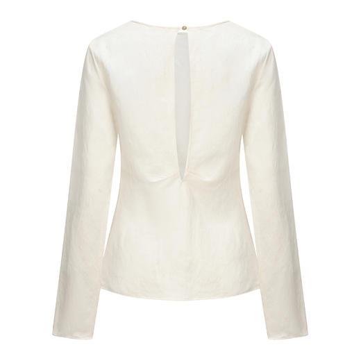 Ruohan  奶白色后背细节上衣 商品图6