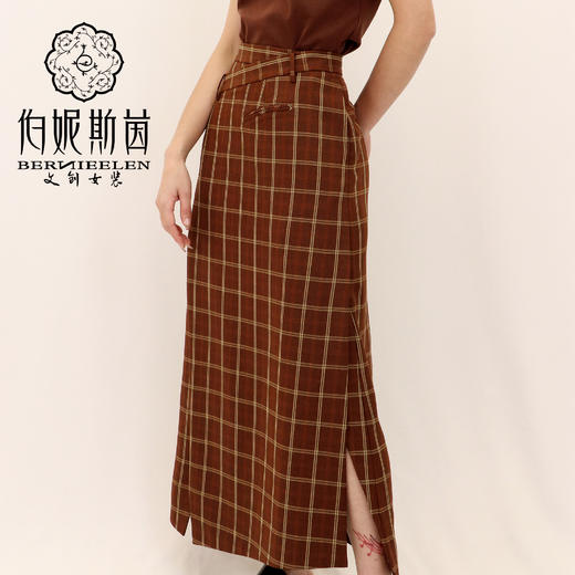 -栗壳长半裙HJ1B18 商品图0