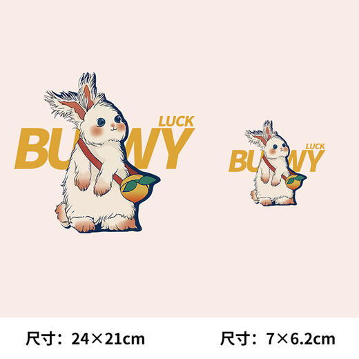 兔子潮牌新款T恤卫衣图案热转印花贴T恤卫衣图案数码白墨烫画贴 商品图0