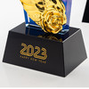 订制水晶奖杯彩色创意奖牌狼鹿飞翔优秀员工荣誉团队公司文化奖励 商品缩略图6