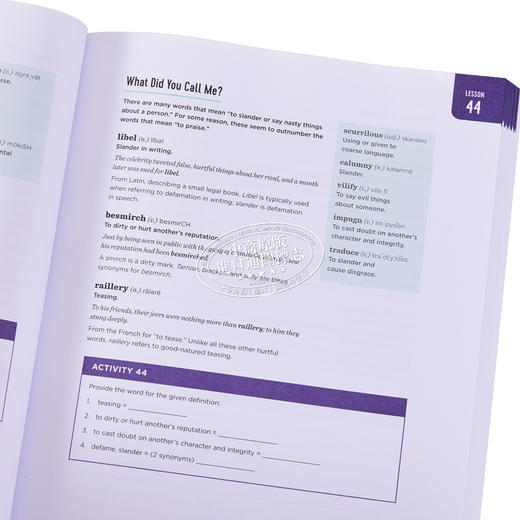 【中商原版】英语词汇生成器练习册：自学超过 1400 个必须知道的单词的简单课程和活动 The Vocabulary Builder Workbook 商品图3