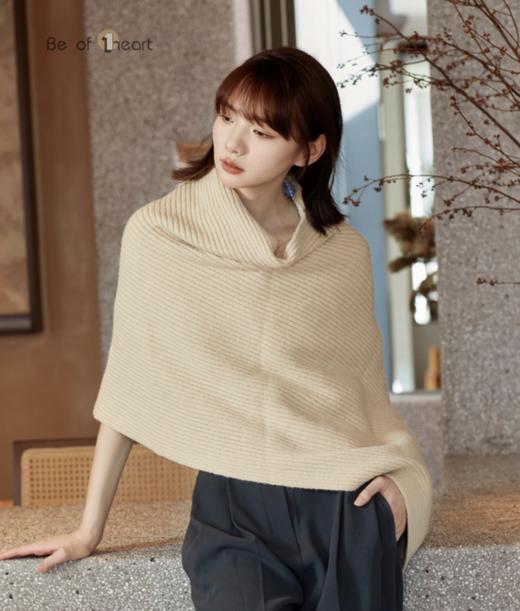 Be of ①heart｜羊毛素色围脖大披肩 羊毛混纺肤感细腻 不扎肉舒适软糯 商品图5