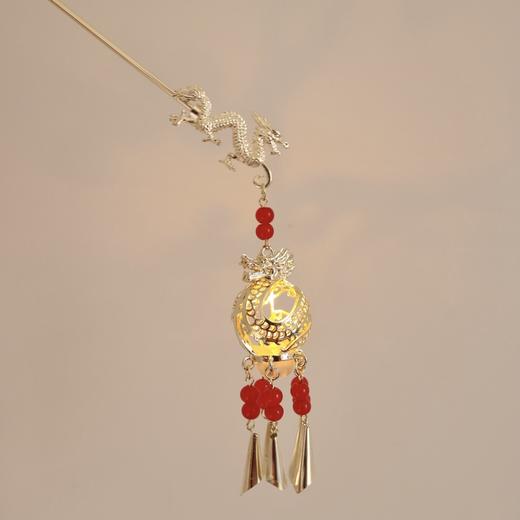 国潮古风发光灯笼发簪 复古宫灯流苏簪子 汉服步摇头饰发饰 商品图6