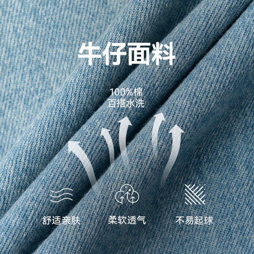 【严选】诗凡黎春经典百搭水洗色圆领设计牛仔外套SF1310211 商品图4