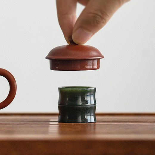物典大家·茶席雅器三件套 | 珠宝级和田青玉，匠心打造，茶则、盖置、茶宠【G】 商品图3