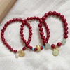 龙年大吉【龙年本命年 朱砂手链女】福牌铜钱 龙串珠手串 红色手链 商品缩略图3