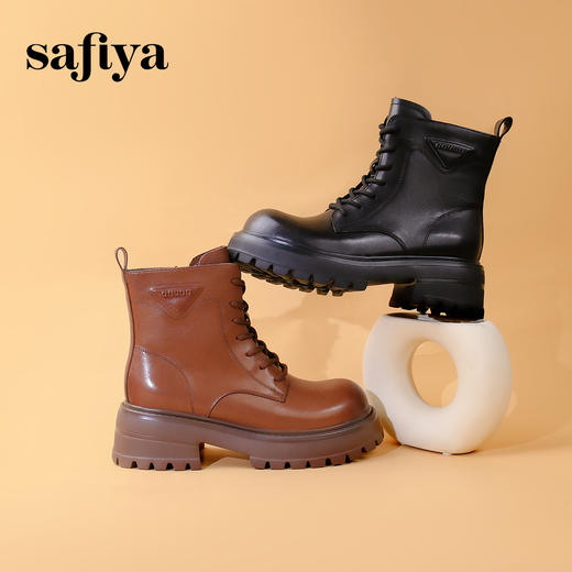 超值精选 | Safiya/索菲娅2023冬季复古英伦风小个子马丁靴 SF33912351 商品图5