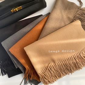 【48小时发货】纯色百搭情侣围巾女冬季男通用保暖长款加厚披肩韩版两用简约围脖