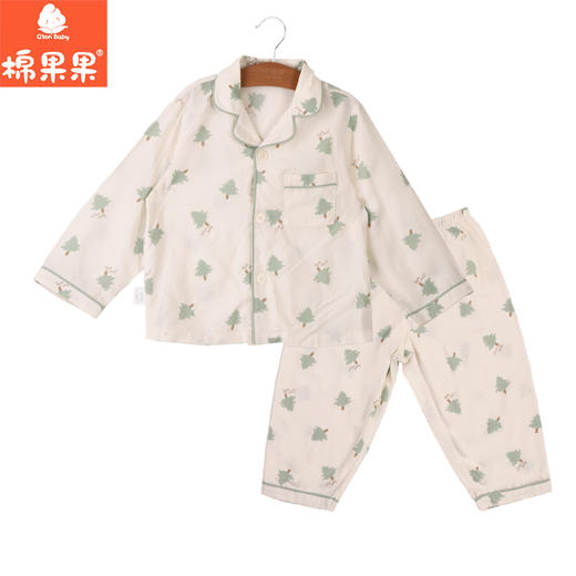 棉果果专柜同款春季新品内衣家居男女宝5A抗菌抗菌梭织对开家居服M111304424744 商品图2