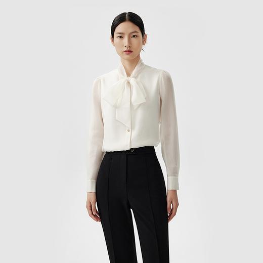 L1XL1朗姿法式飘带白衬衫LSEK01WBL117 商品图0